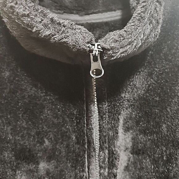 Bear Ridge Dreamcatcher Jacket Men's L Black Fleece Full Zip Native American Vin - Picture 3 of 14